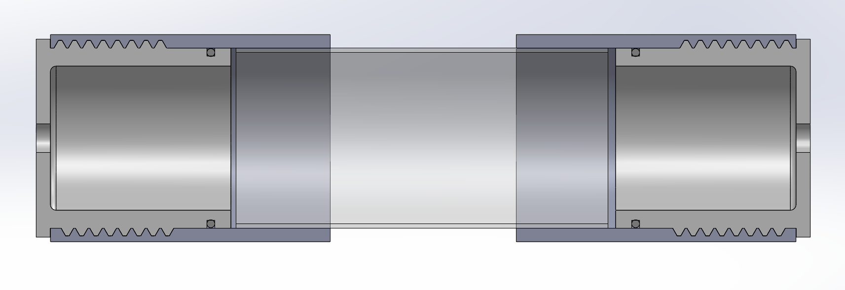 Revised battery-enclosure section with threads beginning near the sleeve opening.